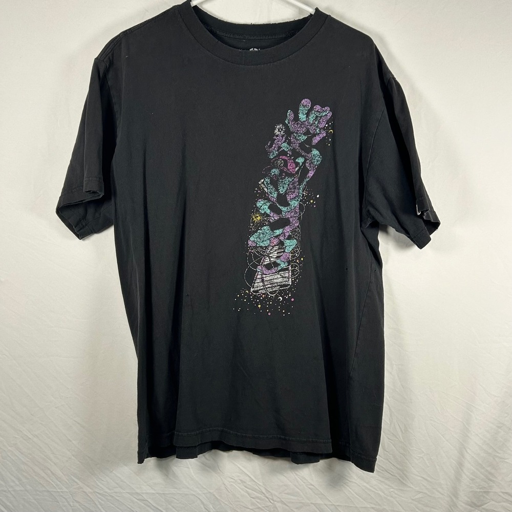 Element T-Shirt‎ Mens XL Black Distressed Graphic Skate Streetwear Tee